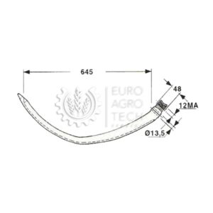 Игла, чугун, пресс-подборщик Галлиньяни, 25.06.041