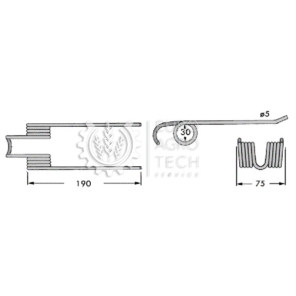 Пружины подборщика, пресс-подборщик Галлиньяни, 88.76.278 — изображение 2