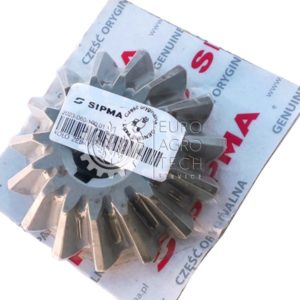Шестерня коническая редуктора (шпонка), оригинал, Z=15, пресс-подборщик Sipma Z224, 2010-060-109.01